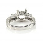 1.29 Ct Beautiful Sapphire Diamond Engagement Ring Setting